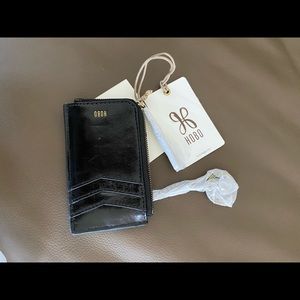 NEW Hobo Kane Leather Cardwallet color Black